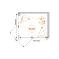 Душевой уголок CEZARES ELENA-W-ASH-2-80/100-C-Cr ELENA-W-ASH-2-80/100-C-Cr