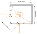 Душевой уголок CEZARES ELENA-W-AH-2-120/90-P-Cr-R ELENA-W-AH-2-120/90-P-Cr-R