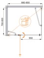 Душевой уголок CEZARES ELENA-W-AH-1-90/80-C-Cr ELENA-W-AH-1-90/80-C-Cr