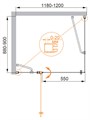 Душевой уголок CEZARES ELENA-W-AH-1-120/90-P-Cr-L ELENA-W-AH-1-120/90-P-Cr-L