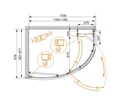Душевой уголок CEZARES ELENA-W-RH-1-120/90-C-Cr-R ELENA-W-RH-1-120/90-C-Cr-R