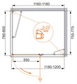Душевой уголок CEZARES VERONA-W-AH-1-120/80-P-Cr-R VERONA-W-AH-1-120/80-P-Cr-R