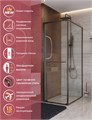 Душевой уголок CEZARES LUX-AH-FS-1-80/100-C-GM LUX-AH-FS-1-80/100-C-GM