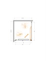 LUX-AH-FS-1-80/90-C-GM Душевой уголок LUX-AH-FS-1-80/90-C-GM