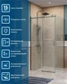 SOFT_CLOSE-2-A-1-100-C-GM Душевой уголок SOFT_CLOSE-2-A-1-100-C-GM