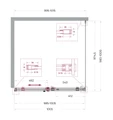 SOFT_CLOSE-2-A-1-100-C-GM Душевой уголок SOFT_CLOSE-2-A-1-100-C-GM