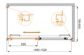 Душевой уголок CEZARES LUX-SOFT-W-AH-1-150/80-C-Cr-IV LUX-SOFT-W-AH-1-150/80-C-Cr-IV