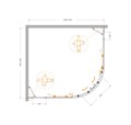 MOLVENO-RH-22-130/120-C-GM-IV Душевой уголок MOLVENO-RH-22-130/120-C-GM-IV