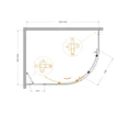 MOLVENO-RH-1-120/90-C-BORO-IV Душевой уголок MOLVENO-RH-1-120/90-C-BORO-IV