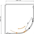 Душевой уголок CEZARES MOLVENO-R-11-90+20-C-BORO-IV MOLVENO-R-11-90+20-C-BORO-IV