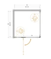 LINER-A-1-90-C-NERO-L Душевой уголок LINER-A-1-90-C-NERO-L