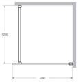 Душевая перегородка CEZARES LIBERTA-L-1-125-120-C-Cr LIBERTA-L-1-125-120-C-Cr