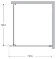 Душевая перегородка CEZARES LIBERTA-L-1-125-120-C-Cr LIBERTA-L-1-125-120-C-Cr