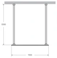 LIBERTA-L-2-110-120-GR-Cr Душевая перегородка с возможностью двустороннего входа, стекло графит, профиль хром, 1100x1200x1950 мм LIBERTA-L-2-110-120-GR-Cr