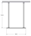 Душевая перегородка CEZARES LIBERTA-L-2-90-120-BR-Cr LIBERTA-L-2-90-120-BR-Cr