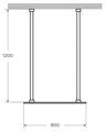 LIBERTA-L-2-80-120-C-Cr Душевая перегородка с возможностью двустороннего входа 800x1200x1950 мм LIBERTA-L-2-80-120-C-Cr