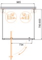 MOLVENO-BA2-100/80-C-Cr-IV Душевой уголок MOLVENO-BA2-100/80-C-Cr-IV