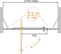 MOLVENO-BA-12-100+40-C-Cr-IV Душевая дверь MOLVENO-BA-12-100+40-C-Cr-IV