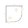 MOLVENO-R-22-90+30-P-Cr Душевой уголок MOLVENO-R-22-90+30-P-Cr