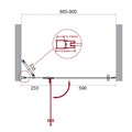 Душевая дверь BelBagno KRAFT-B-12-60/30-C-Cr-L KRAFT-B-12-60/30-C-Cr-L