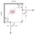 Душевой уголок BelBagno KRAFT-AH-22-100/90-C-Cr-L KRAFT-AH-22-100/90-C-Cr-L