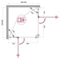Душевой уголок BelBagno KRAFT-AH-22-90/80-C-Cr-L KRAFT-AH-22-90/80-C-Cr-L