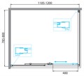 Душевой уголок BelBagno DUE-AH-1-120/80-C-CR DUE-AH-1-120/80-C-CR