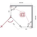 Душевой уголок BelBagno KRAFT-P-1-90-C-Cr-L KRAFT-P-1-90-C-Cr-L