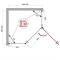 Душевой уголок BelBagno KRAFT-P-1-90-C-Cr-R KRAFT-P-1-90-C-Cr-R