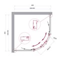 Душевой уголок BelBagno UNO-195-R-2-95-C-Cr UNO-195-R-2-95-C-Cr