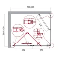 Душевой уголок BelBagno ALBANO-ASH-1-80/100-C-Cr ALBANO-ASH-1-80/100-C-Cr
