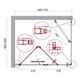 Душевой уголок BelBagno ALBANO-ASH-1-70/90-C-Cr ALBANO-ASH-1-70/90-C-Cr