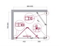 Душевой уголок BelBagno ALBANO-ASH-1-90/80-C-Cr ALBANO-ASH-1-90/80-C-Cr