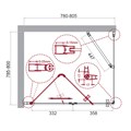 Душевой уголок BelBagno ALBANO-AS-1-80-C-Cr ALBANO-AS-1-80-C-Cr