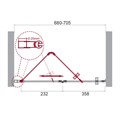 Душевая дверь BelBagno ALBANO-BS-12-70-C-Cr ALBANO-BS-12-70-C-Cr