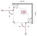 Душевой уголок BelBagno KRAFT-AH-22-100/80-C-Cr-R KRAFT-AH-22-100/80-C-Cr-R