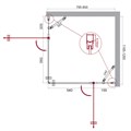 Душевой уголок BelBagno ETNA-AH-22-80/120-C-Cr ETNA-AH-22-80/120-C-Cr