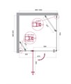 Душевой уголок BelBagno ETNA-AH-12-100/90-C-Cr ETNA-AH-12-100/90-C-Cr