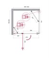 Душевой уголок BelBagno ETNA-AH-12-100/80-C-Cr ETNA-AH-12-100/80-C-Cr