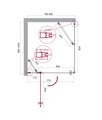 Душевой уголок BelBagno ETNA-AH-12-80/100-C-Cr ETNA-AH-12-80/100-C-Cr