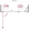 Душевая дверь BelBagno ETNA-B-11-60+80-C-Cr ETNA-B-11-60+80-C-Cr