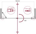 Душевая дверь BelBagno ETNA-B-12-60/20-C-Cr-90 ETNA-B-12-60/20-C-Cr-90