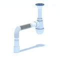 C0115 Сифон Ани1 1/2х40 с гибкой трубой 40 х 40/50  (30шт) C0115