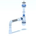 C0115 Сифон Ани1 1/2х40 с гибкой трубой 40 х 40/50  (30шт) C0115