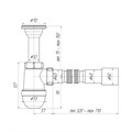 C0115 Сифон Ани1 1/2х40 с гибкой трубой 40 х 40/50  (30шт) C0115