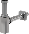A401 Сифон для умывальника Ø32 DESIGN, цельнометаллический, квадратный A401