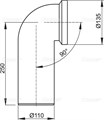 A90-90 Колено для унитаза 90° (замена на A90-90A) A90-90