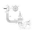 E150 Сифон Ани для ванны с выпускоми переливом 1 1/2 (35шт) E150