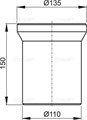 A91-150 Насадка для унитаза 150 мм A91-150