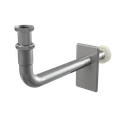 A438 Металлическое колено DN32 с накидной гайкой 5/4" A438